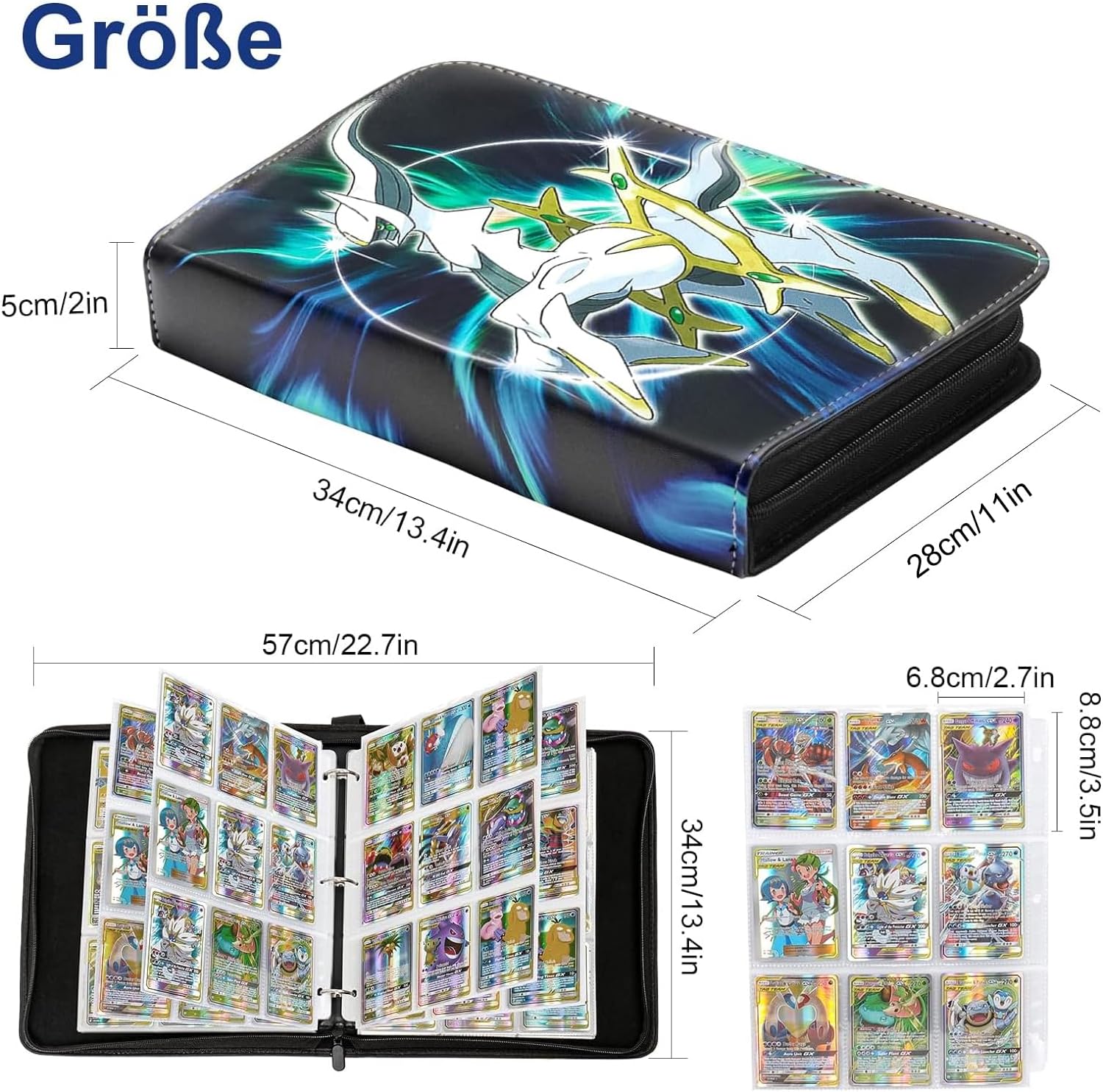 Detalle 2 de Herritozl Sammelalbum Pokemon Karten 50 Seiten
