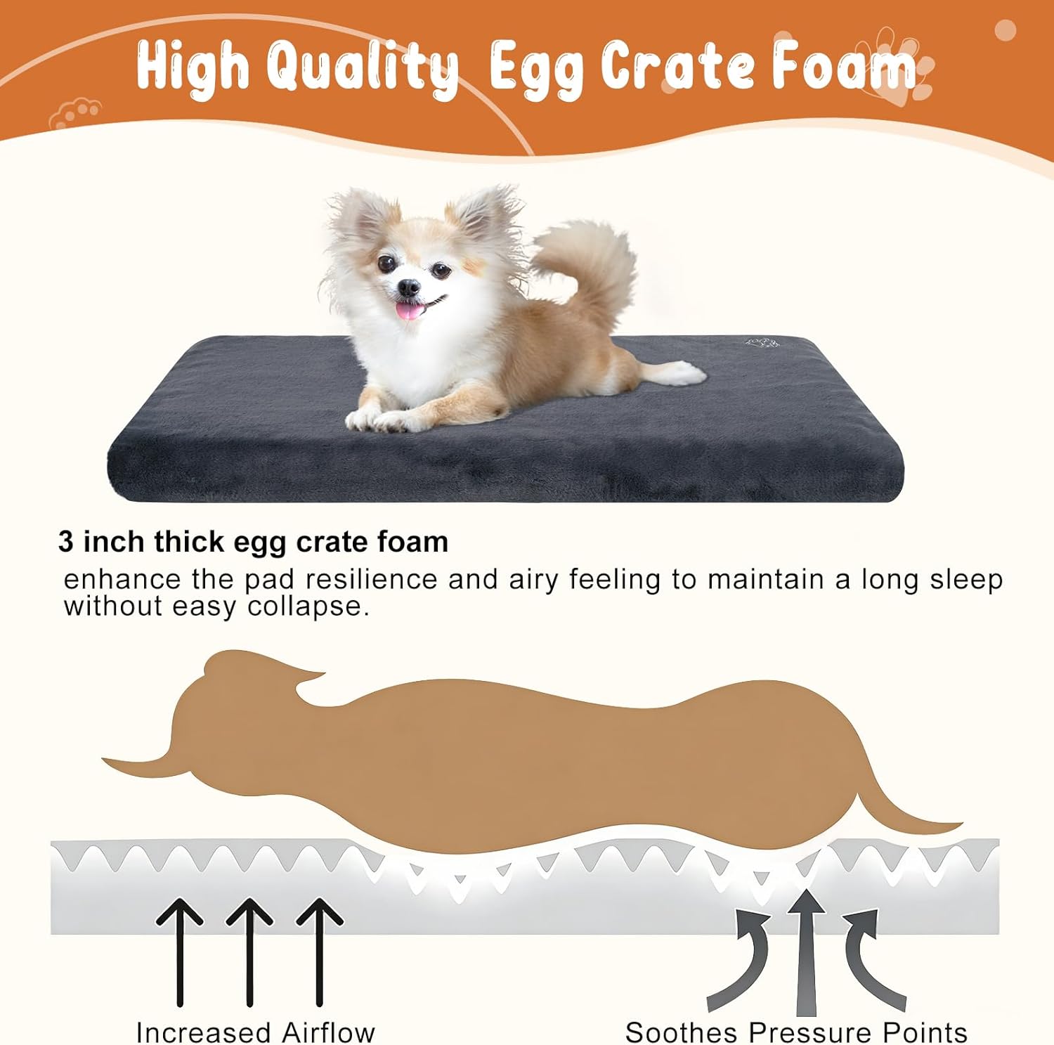 Thumbnail 1 de EMPSIGN tapis de cage réversible imperméable (frais et chaud) gris pour chien et chat