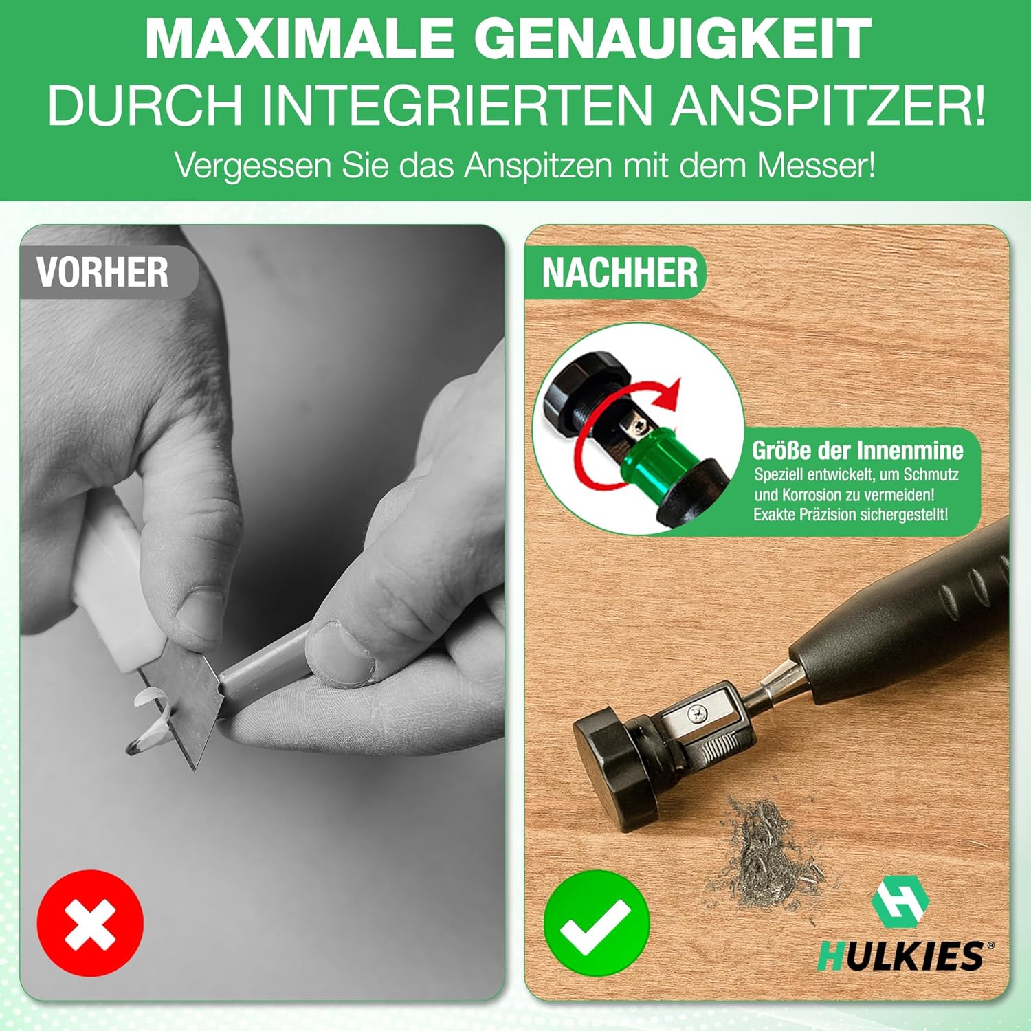 Detalle 2 de Hulkies Tieflochmarker 3-in-1 Set, 10-teilig