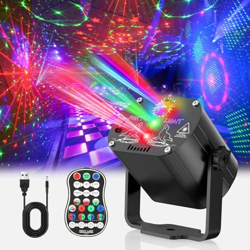 Detalle de Tyonto Discokugel: Musikgesteuertes Discolicht-Setup für Partys mit 60 Mustern und Fernbedienung