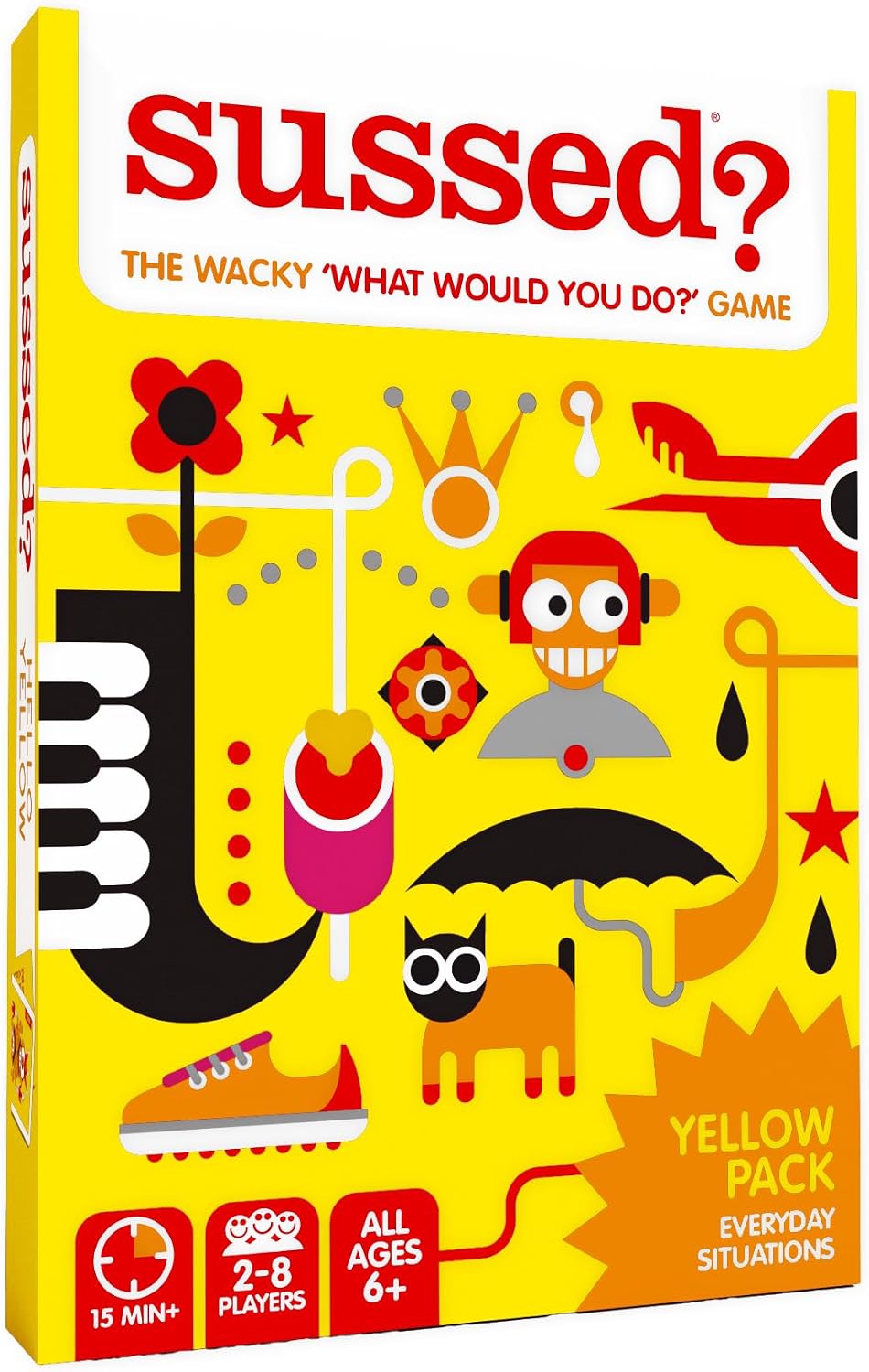 Detalle de SUSSED The Wacky ‘What Would You Do’ Social Card Game – Yellow Deck