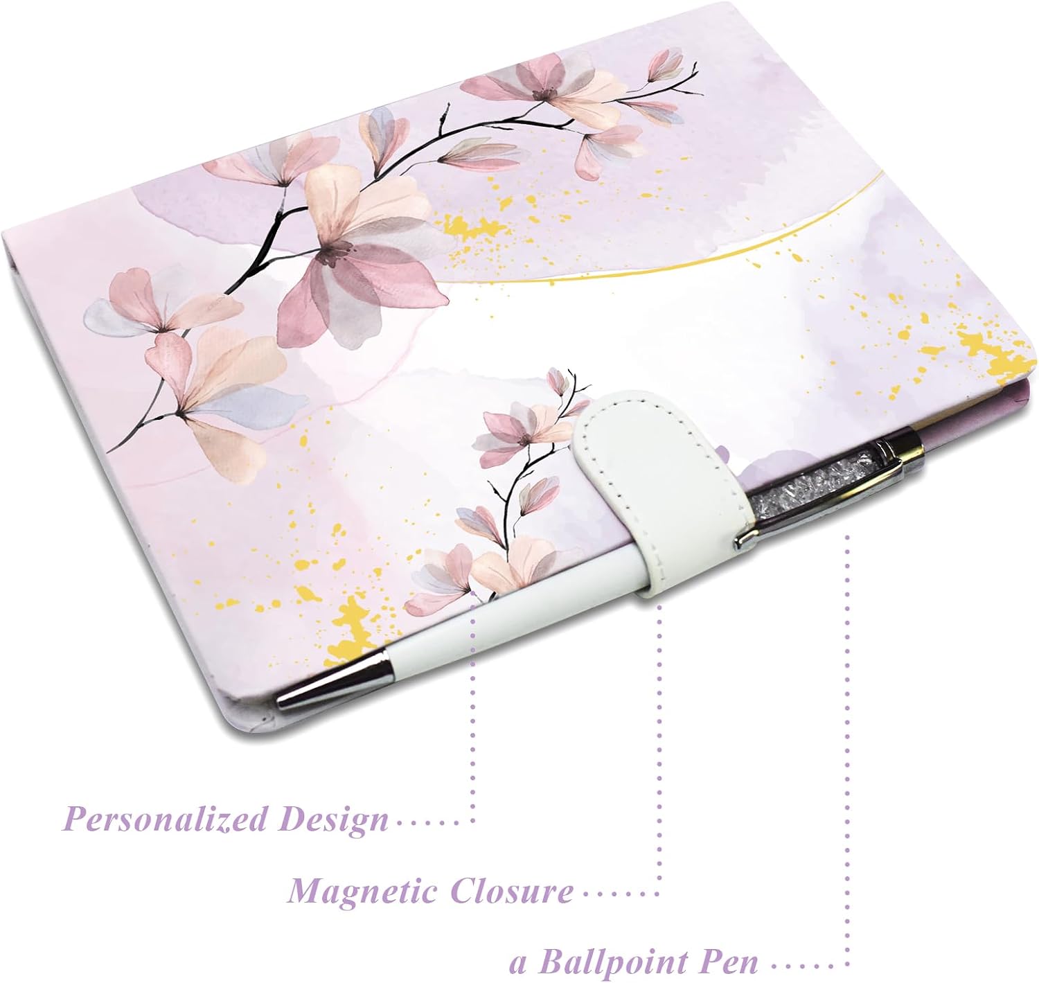 Thumbnail 6 de DWIYITTN Girls’ Hardcover Journal, 192 Lined Pages, Pen, Lavender Floral