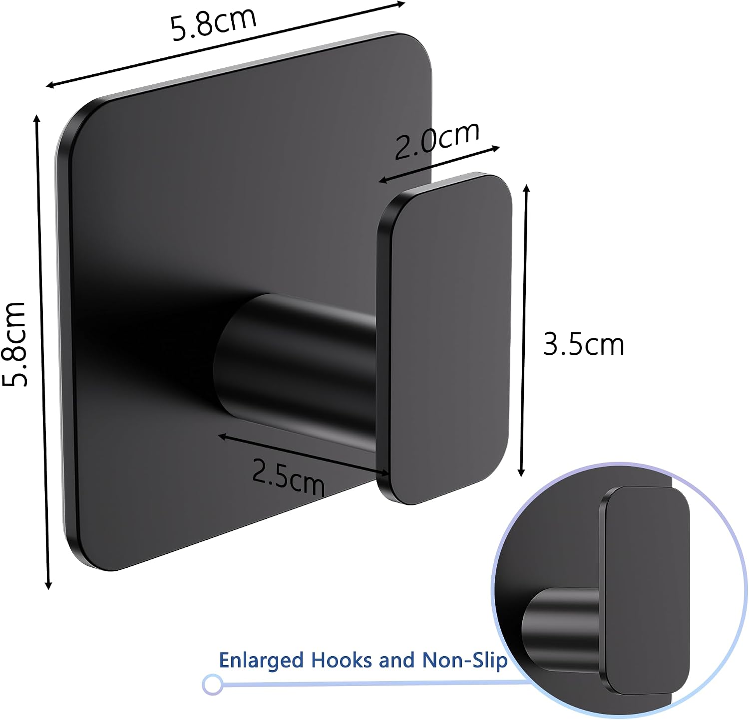 Detalle de Self adhesive hooks, 4 pack, 10kg load