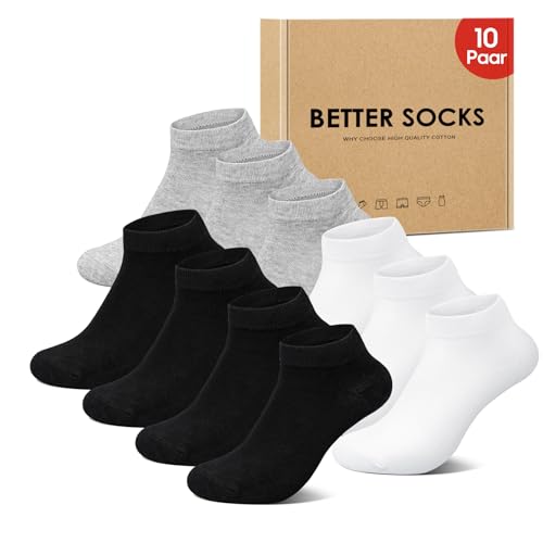 Detalle de IceReco 10 Paia Calze Corte Uomo in Cotone 43-46 Nero/Grigio – Comfort Traspirante