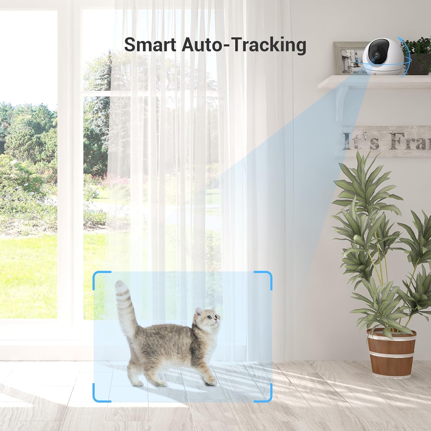 Thumbnail 3 de EZVIZ 2K Indoor WiFi Camera (C6c) with 512GB Support, Starlight Colour Night Vision, 360° Coverage, Auto Tracking and Google Control