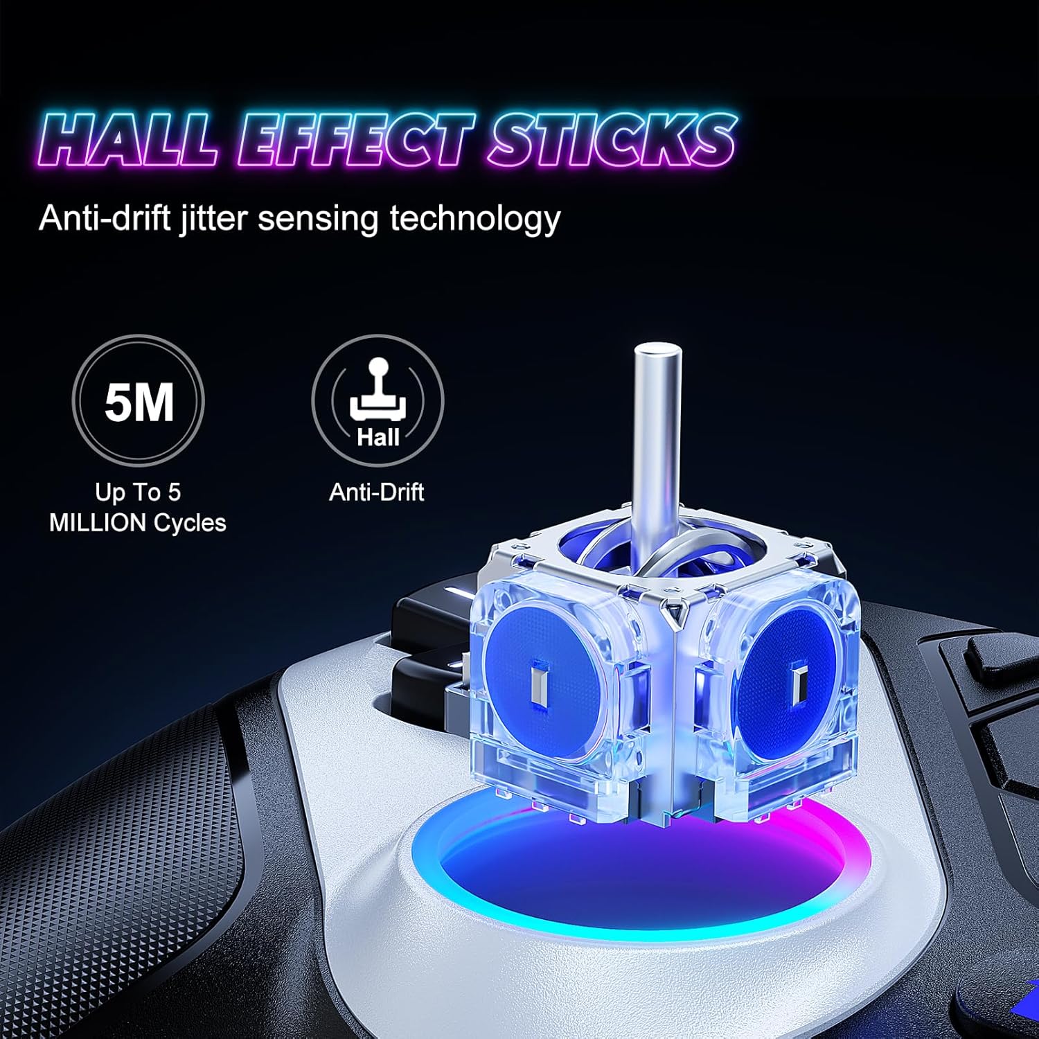Thumbnail 2 de GGiking RGB Wireless Controller für PS5/PS5 Pro/PS5 Slim & PC – Bluetooth Gamepad mit Rückenpaddel, Turbo & Makro, Dual-Vibration