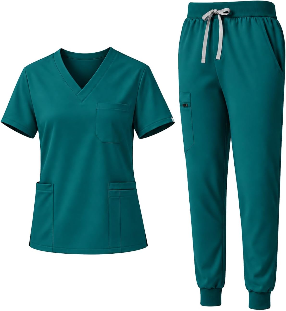 Detalle de Eadflie Women's Scrub Set with 9 Pockets