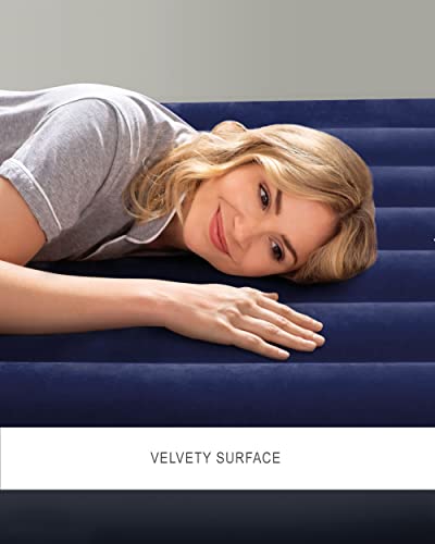Detalle de Intex 64757E Dura-Beam Standard Downy Air Mattress: Twin, 10in, 300lb Capacity