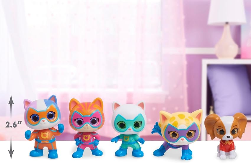 Detalle de Just Play SuperKitties Hero Squad — 5 figuras 5 cm 🎲
