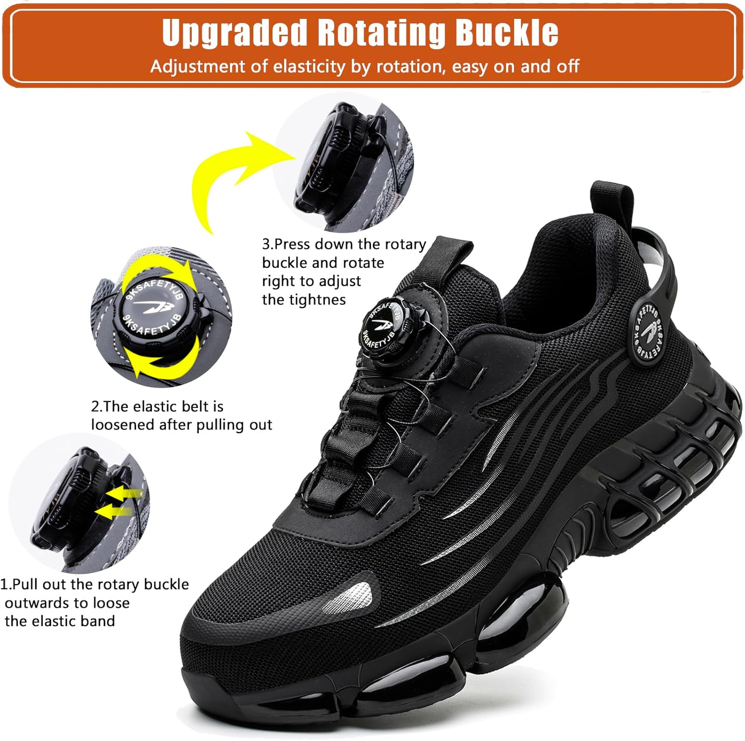 Thumbnail 4 de OBIDER Safety Trainers & Safety Shoes with air-cushion PU sole and steel toe