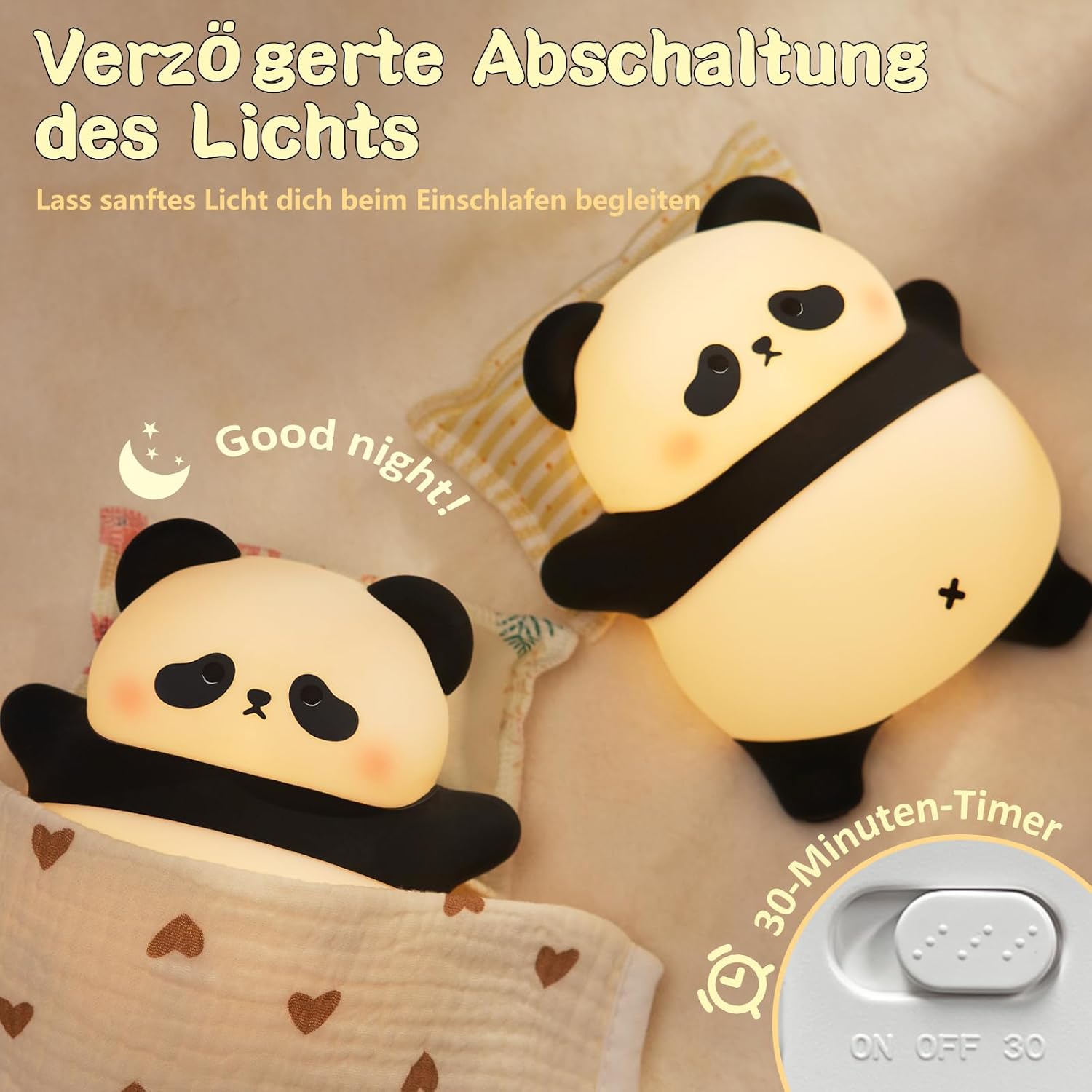 Thumbnail 2 de NesveCit Panda Nachtlicht 1200mAh