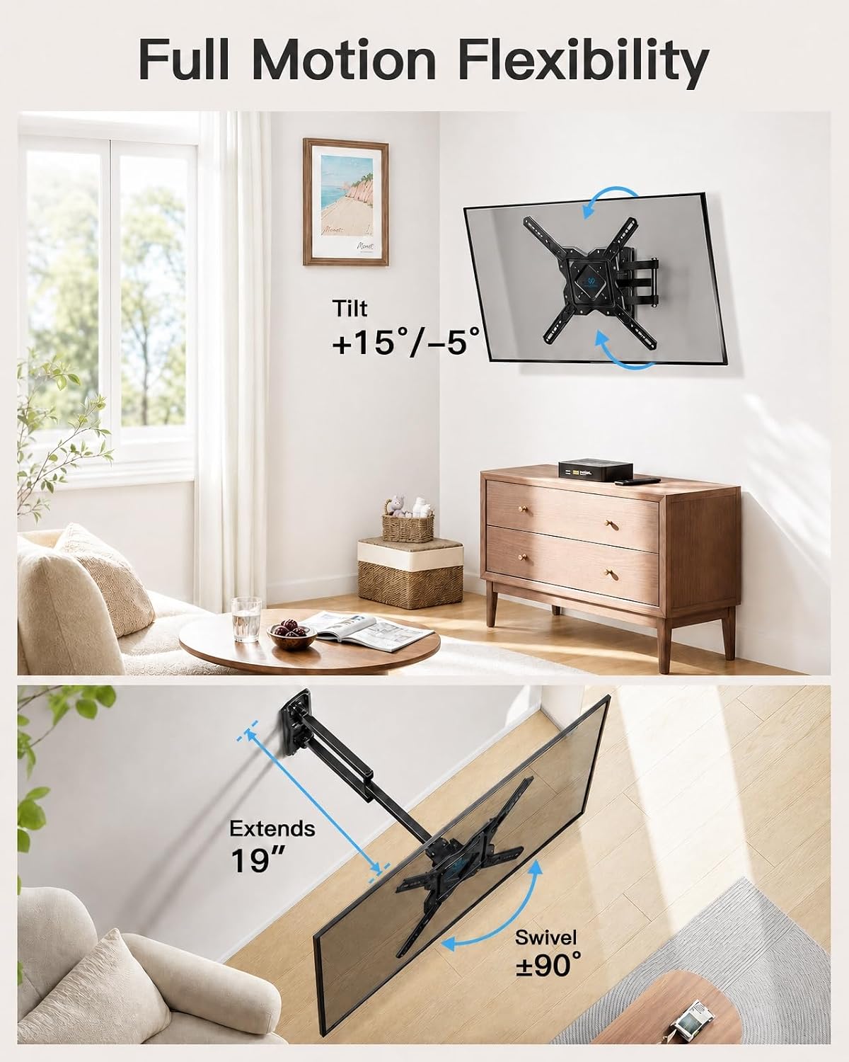 Detalle 1 de PERLESMITH TV wall mount 27–60-inch
