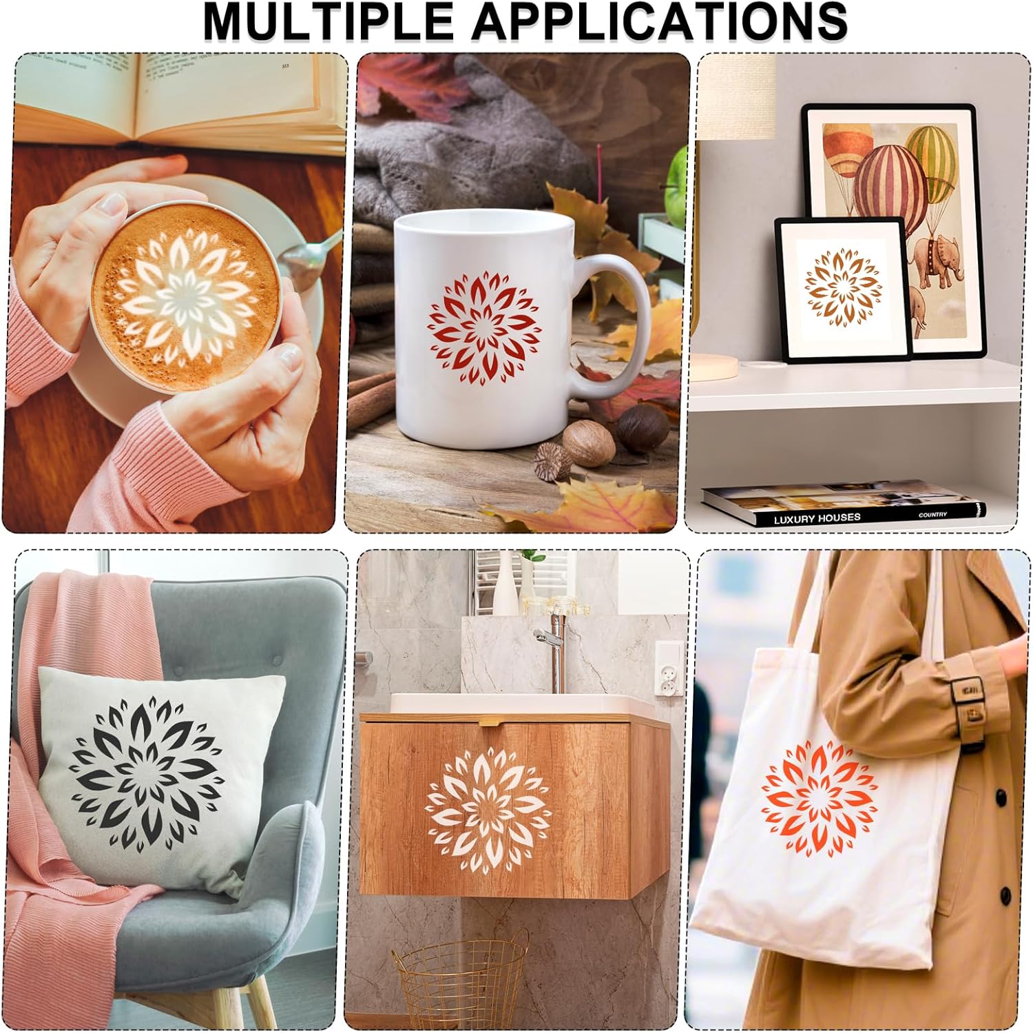 Thumbnail 1 de MWOOT Mandala Schablonen Set mit 7 Größen