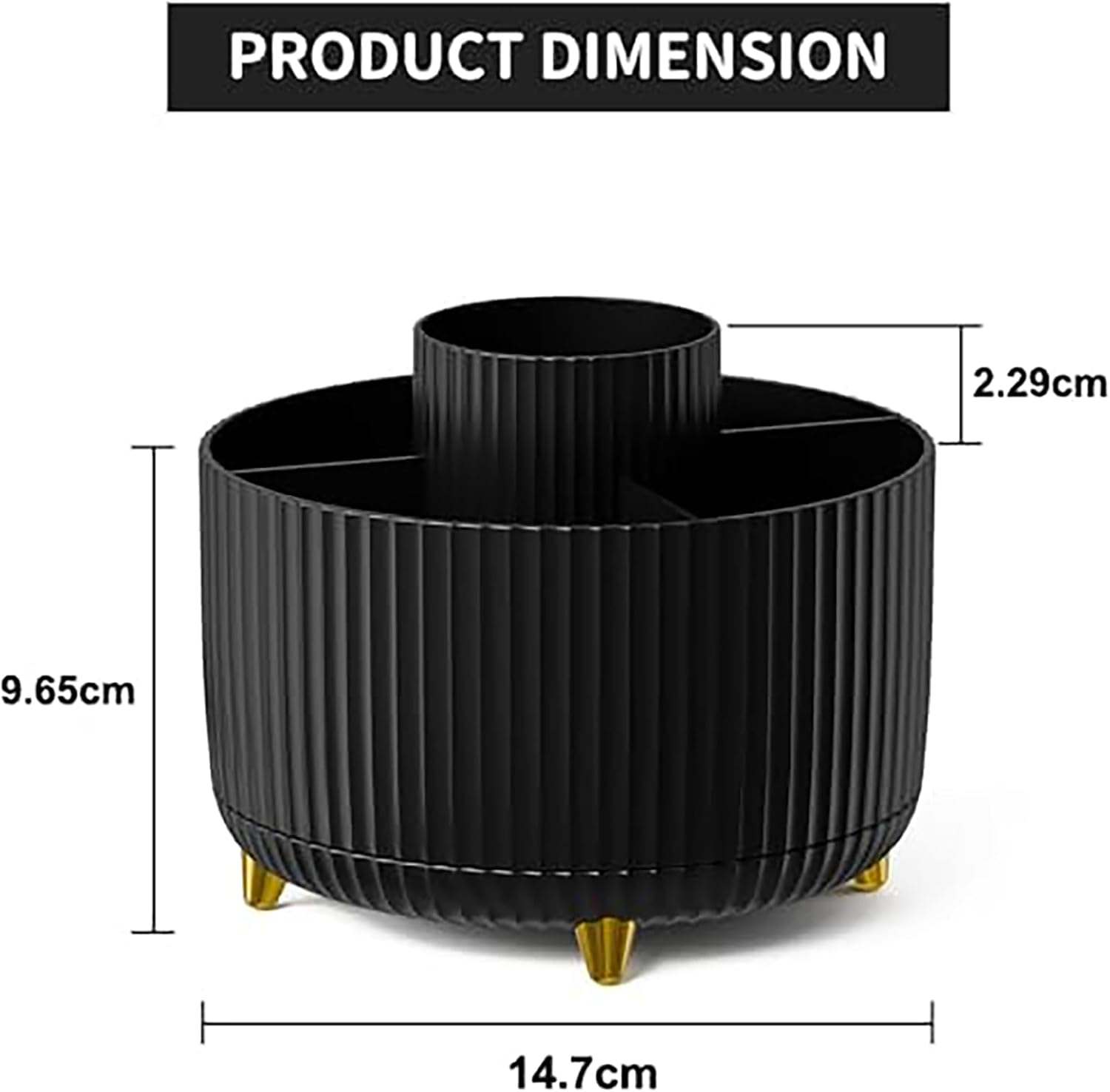 Thumbnail 4 de Marbrasse Desk Organiser 5‑compartment 360°