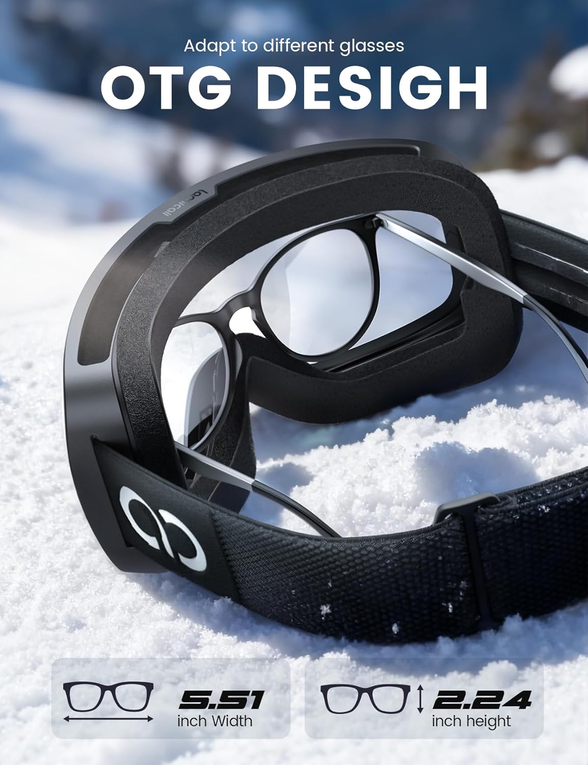 Thumbnail 5 de Lamicall Ski Goggles OTG 17mm Spherical