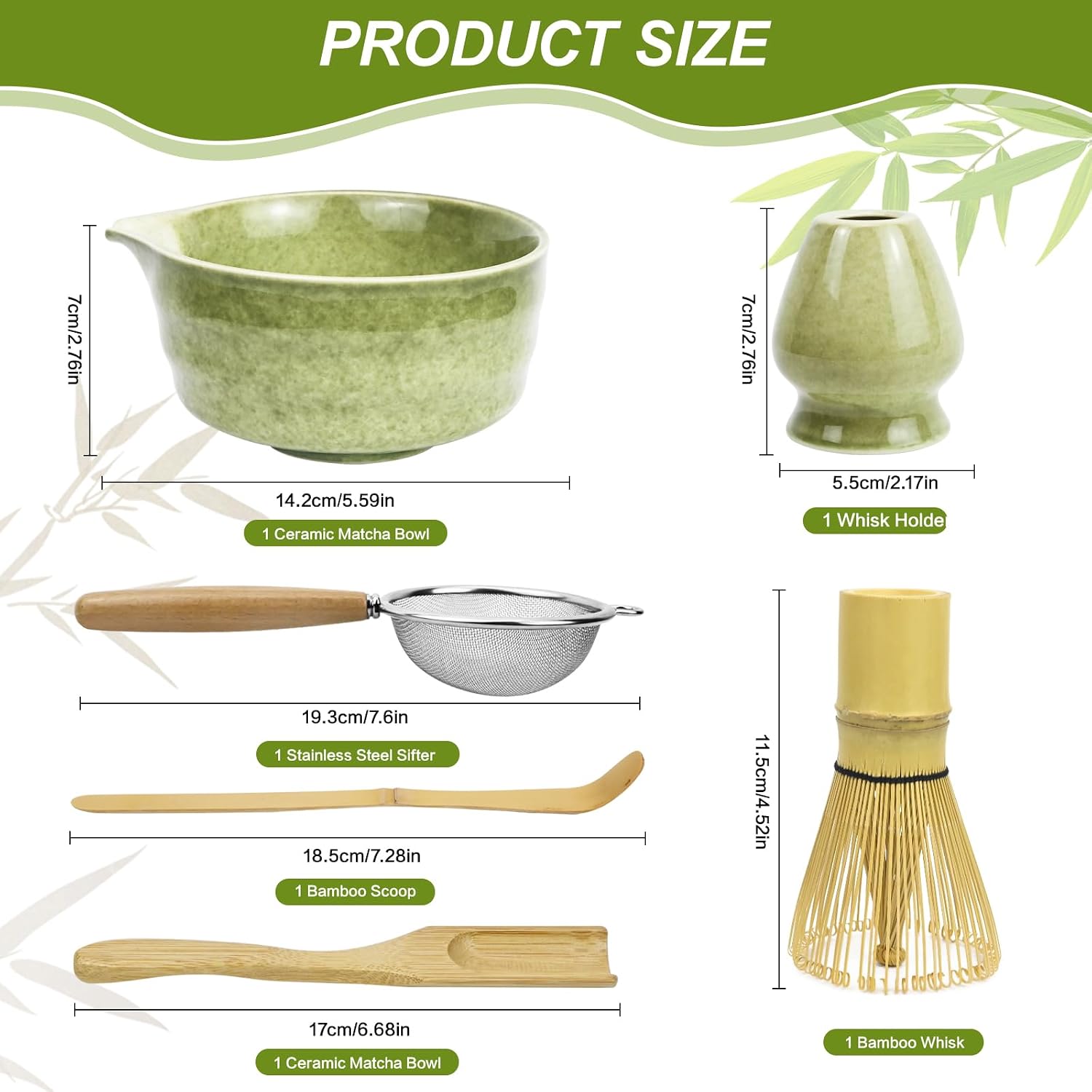 Detalle 2 de Jukibole Matcha Set 6-teilig