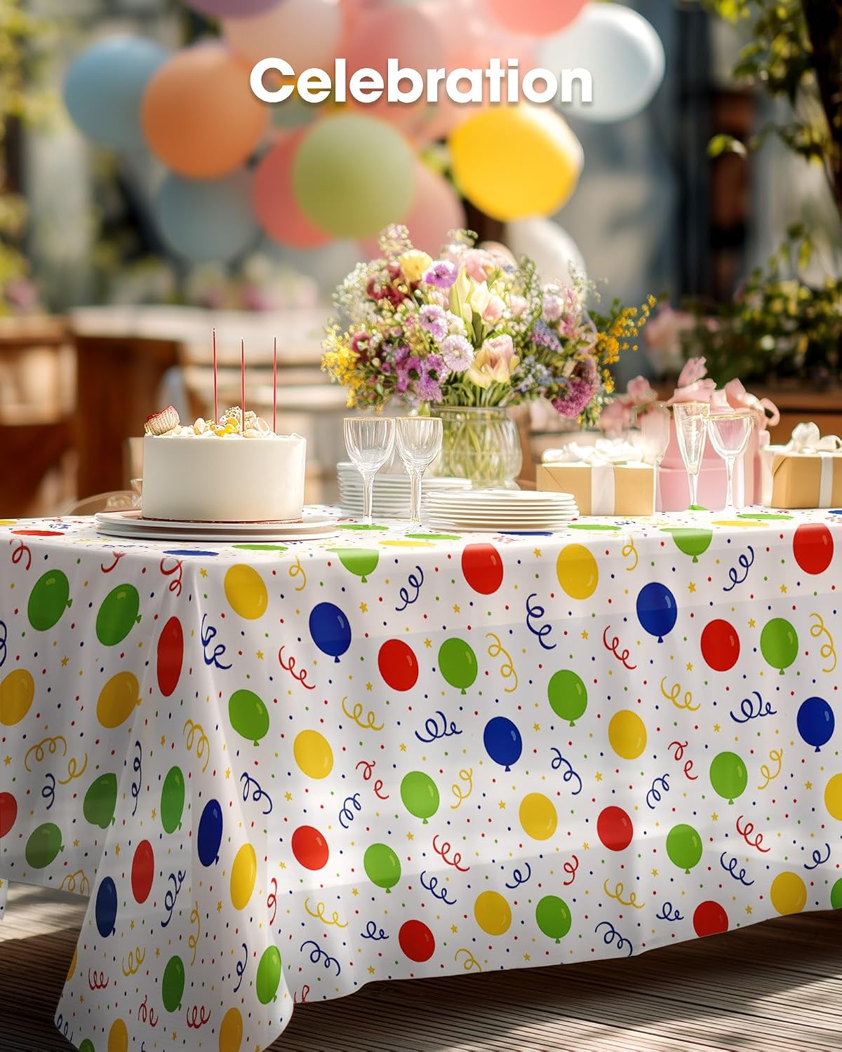 Thumbnail 6 de Pureegg Disposable Plastic Tablecloth 54 x 108 in