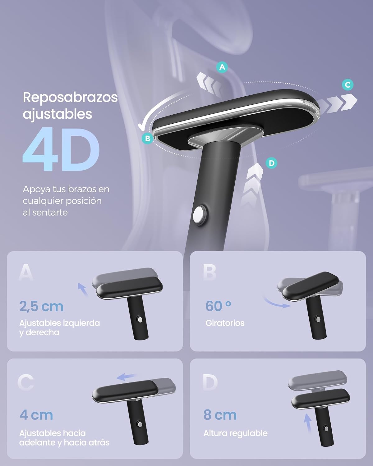 Thumbnail 5 de SONGMICS Silla Ergonómica OBN067BH01