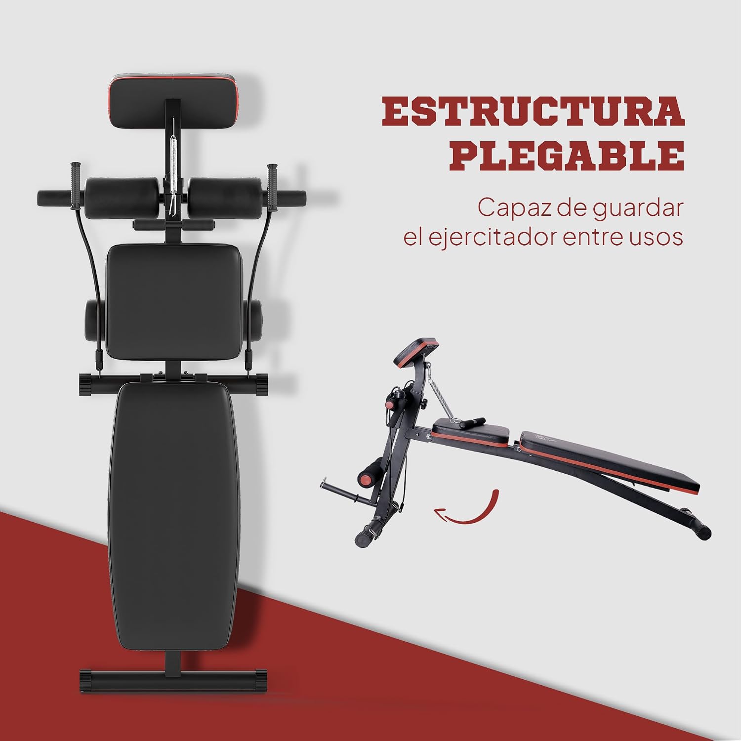 Detalle 2 de HOMCOM Banco de Musculación Plegable 300 kg