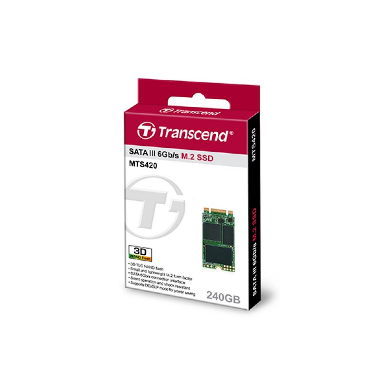 Detalle 2 de Transcend MTS420 M.2 240 GB SATA 3D NAND: SSD compacto para portátil con rendimiento fiable