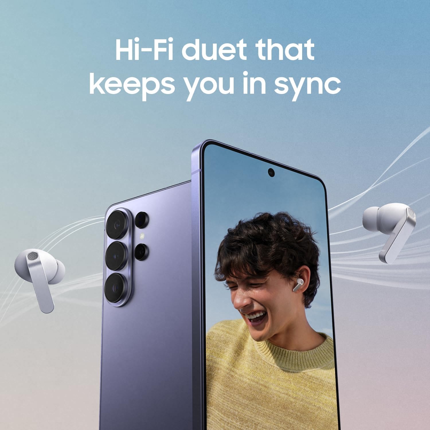 Detalle de Samsung Galaxy Buds4 Pro SM-R640NZWAXAC In-Ear Earbuds with Adaptive ANC
