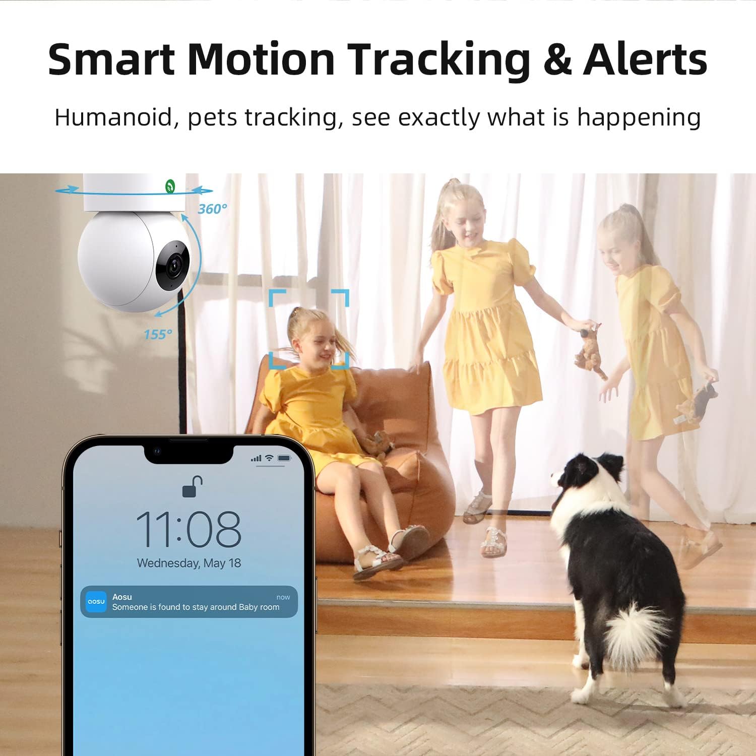 Detalle 2 de aosu 2K Indoor Camera 2-Pack 3MP