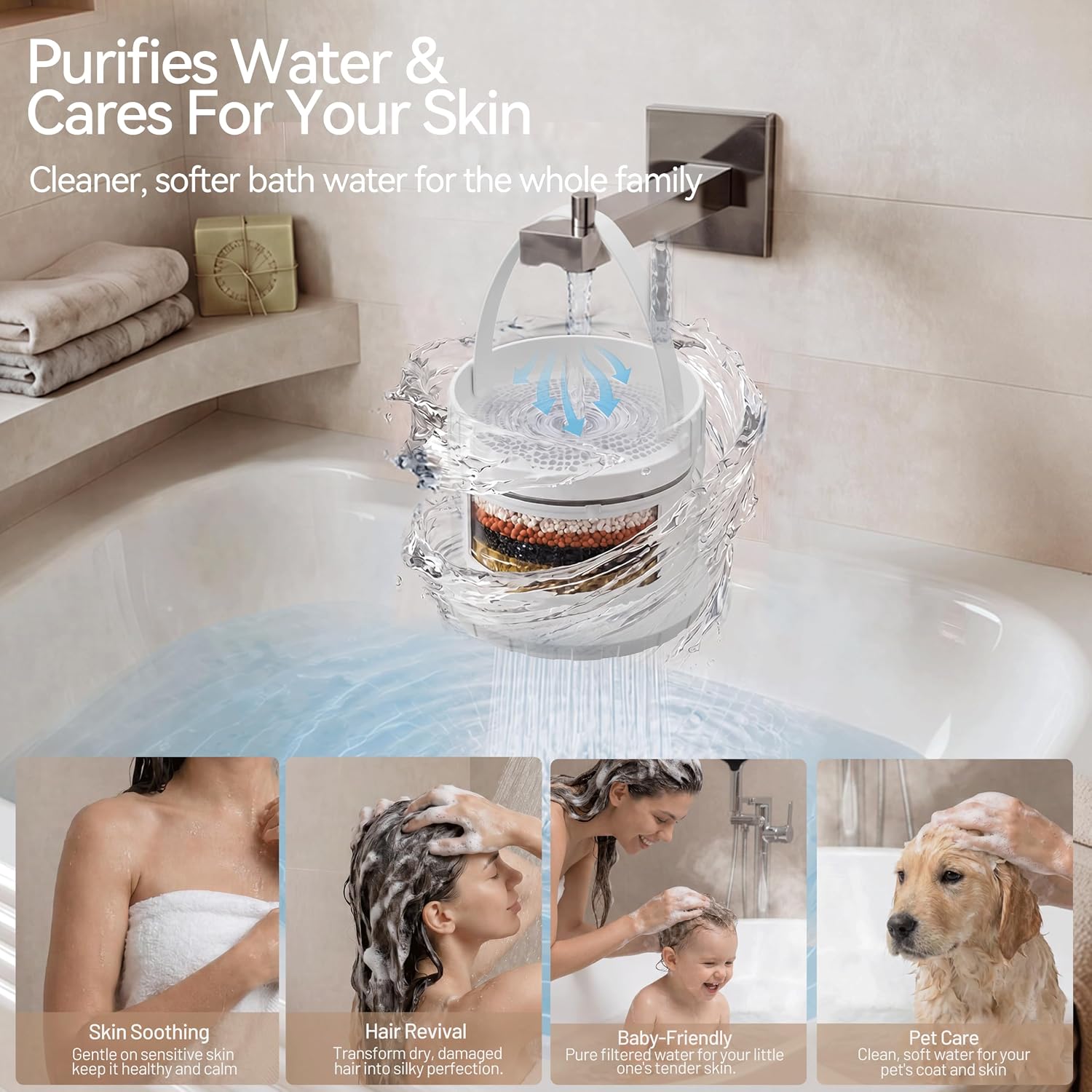 Detalle 2 de JDO Bathtub Water Filter, 3,000-Gallon Capacity