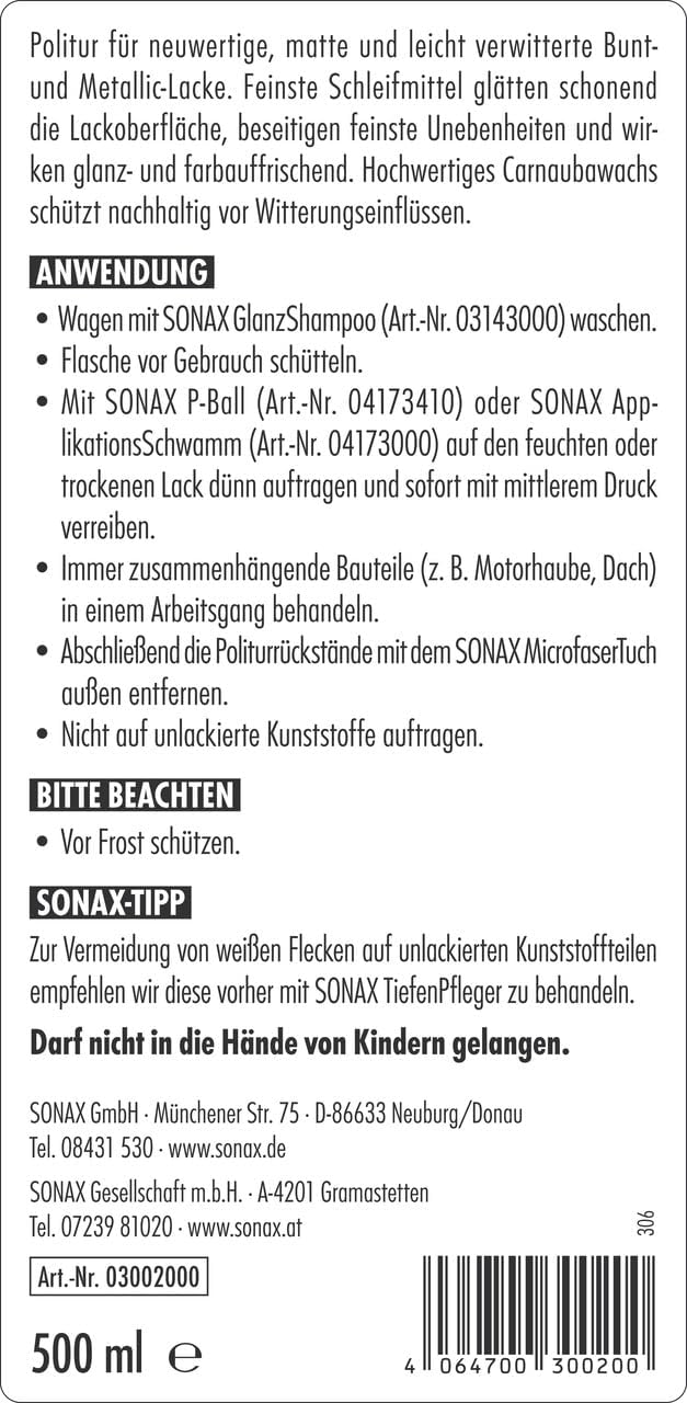 Thumbnail 1 de SONAX AutoPolitur 500 ml
