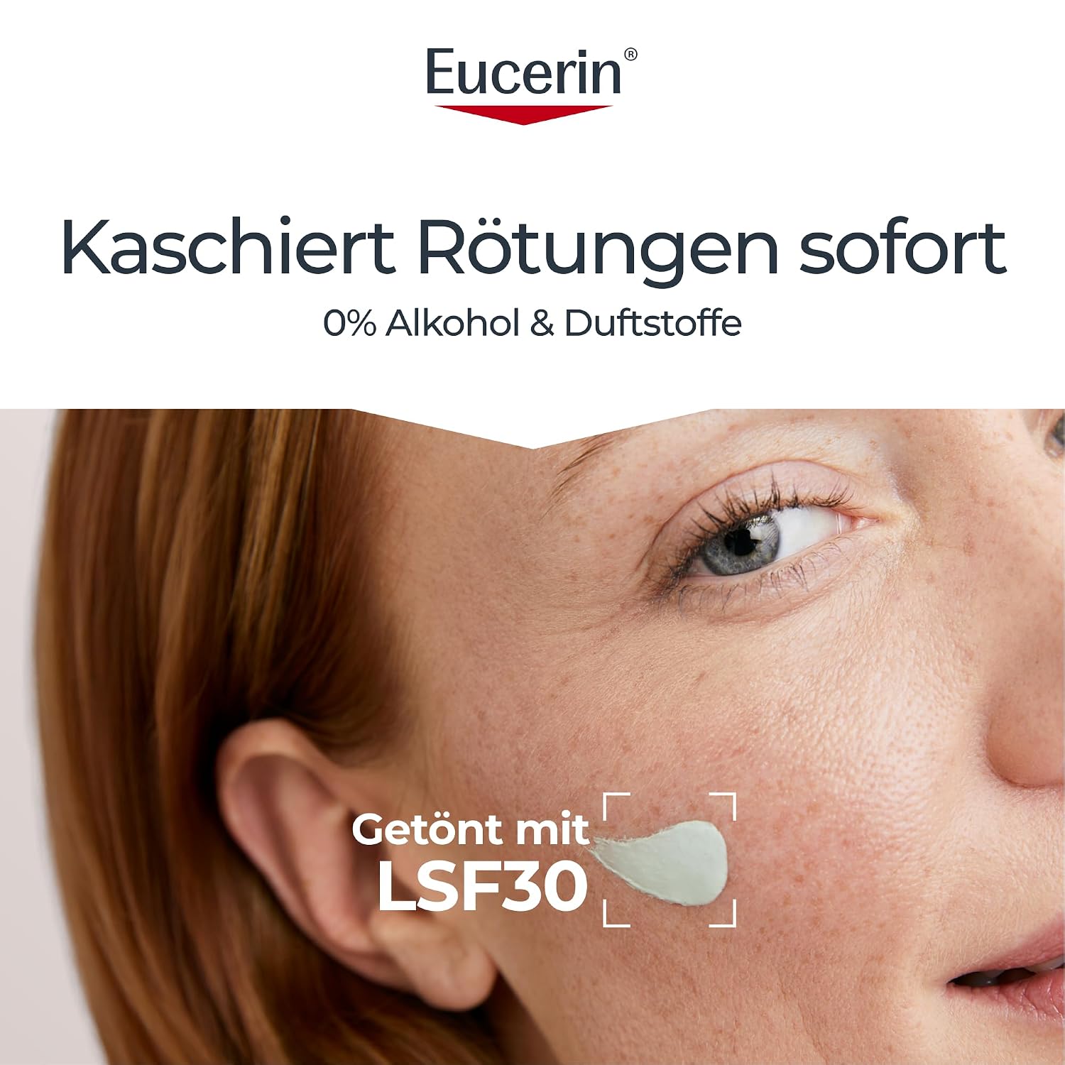 Detalle de Eucerin Anti-Rötungen Kaschierende Tagespflege LSF 30 – getönte Gesichtscreme 50 ml