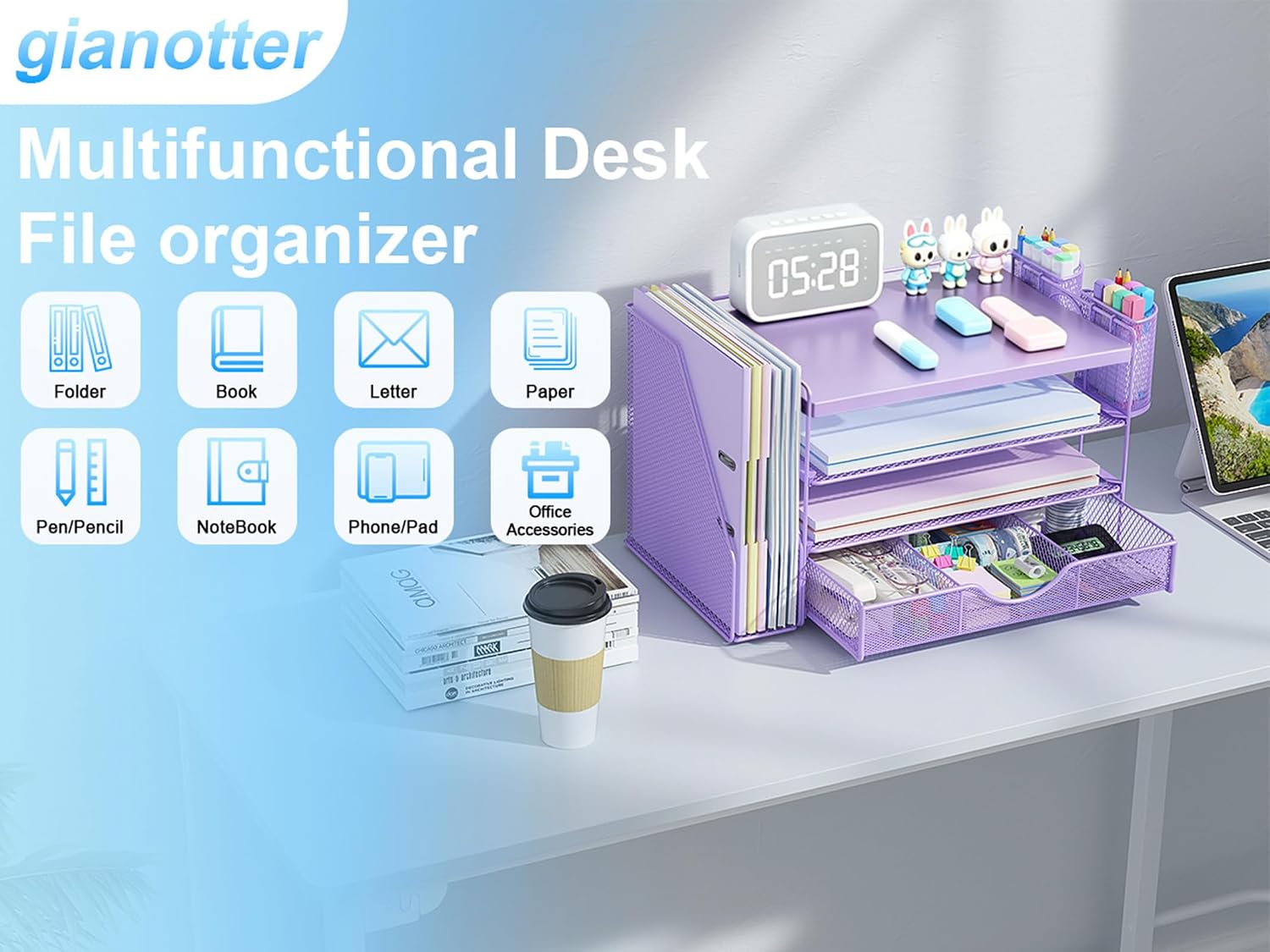 Detalle de Gianotter Desk Organizer, 4-Tier