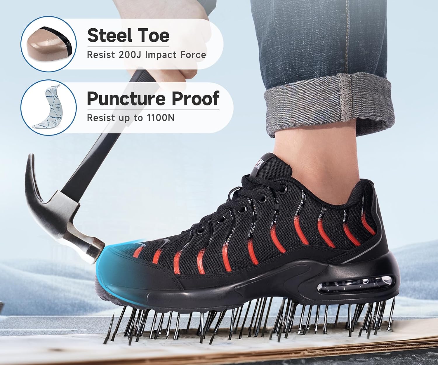 Thumbnail 2 de Chaussures de sécurité LARNMERN basket 200J