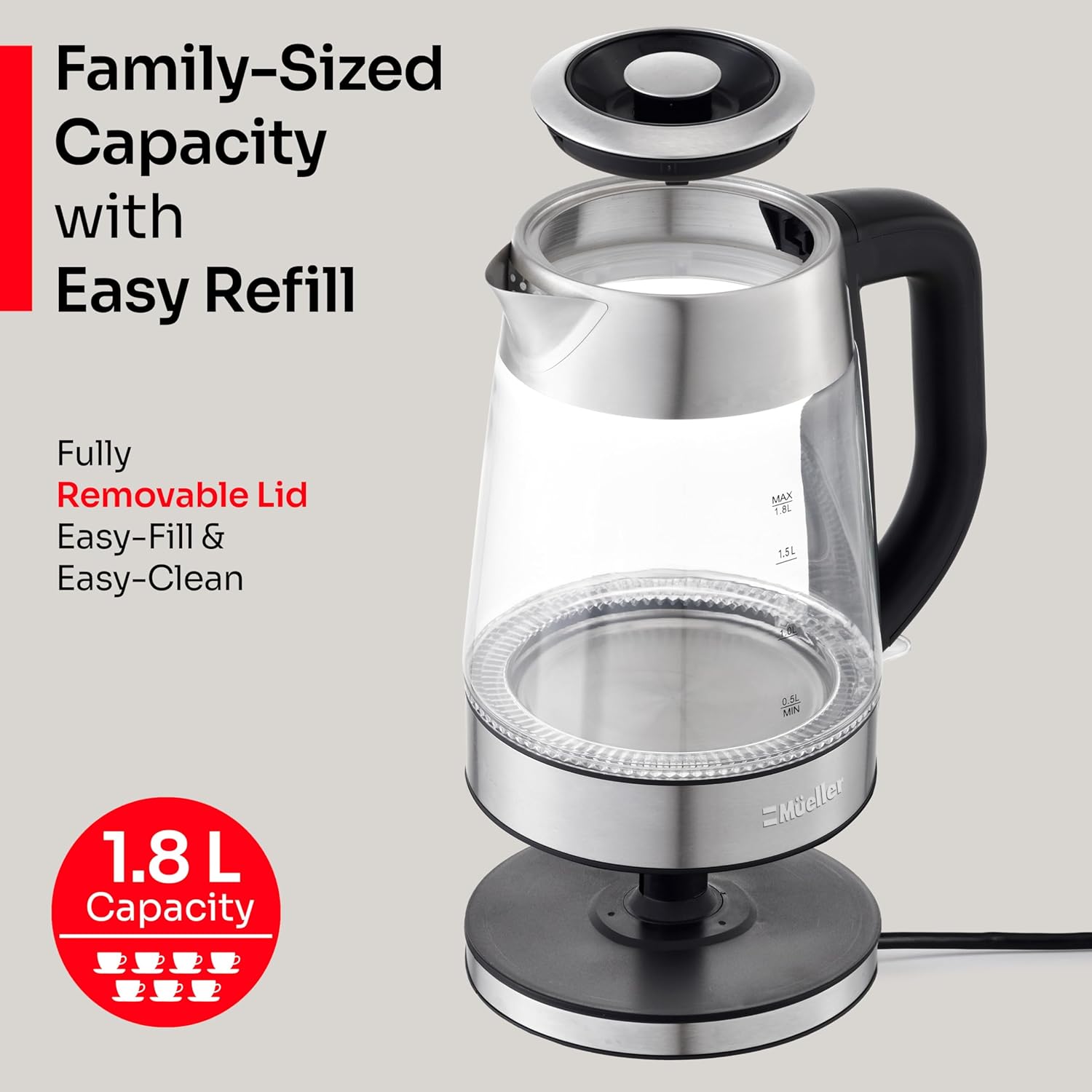 Detalle de Mueller Rapid Boil Electric Kettle 1.8L