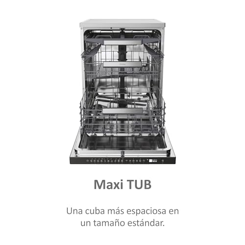 Detalle de Haier I‑Pro Shine Serie 3 XF 5C4M1X: Lavavajillas independiente 60 cm con 15 servicios, IA y apertura automática