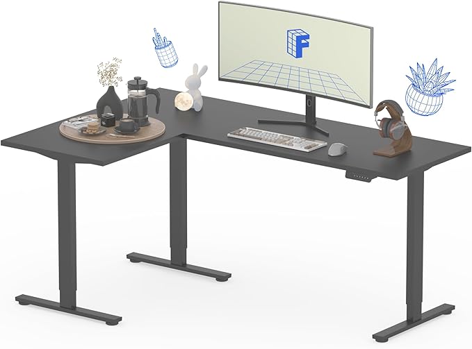 Detalle de FLEXISPOT Escritorio Elevable en Forma de L 🖥️ 180x120cm