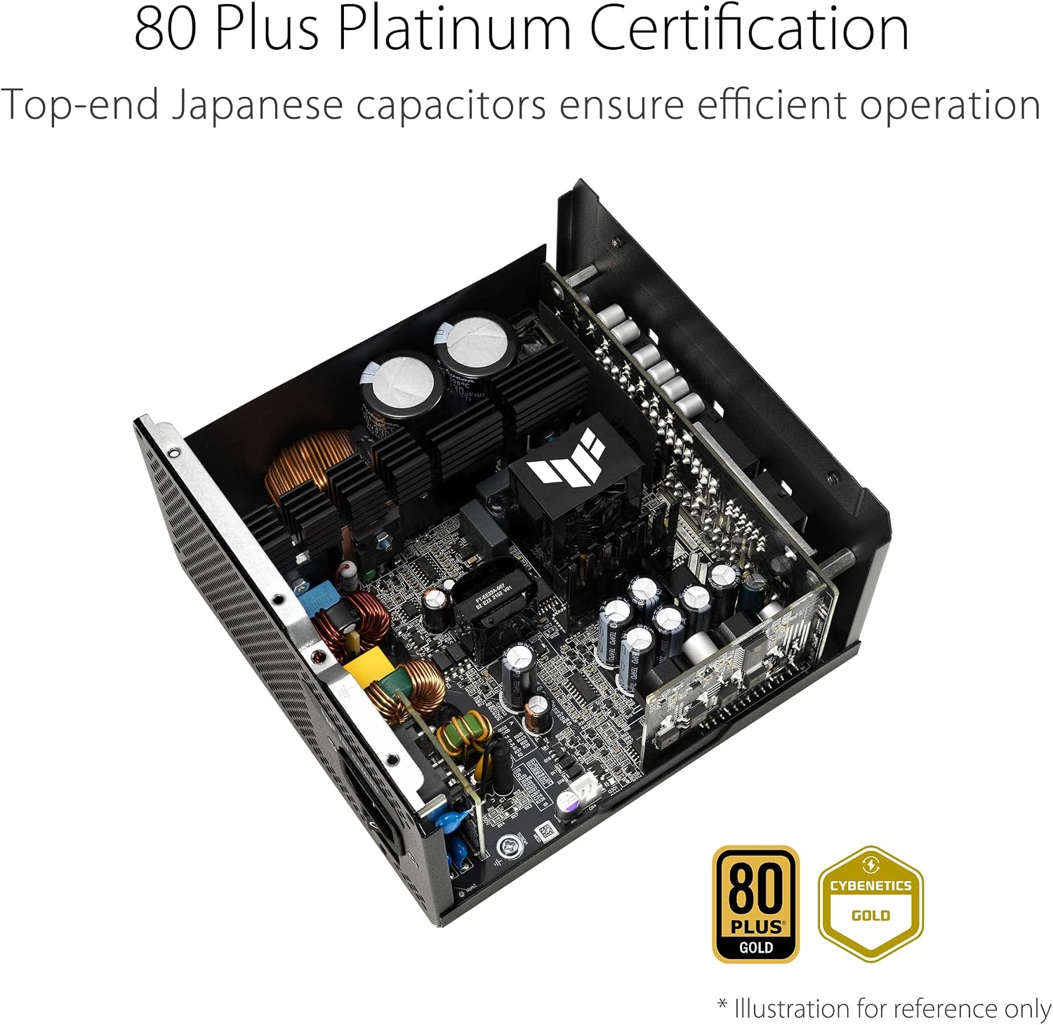 Detalle de ASUS TUF Gaming 1000W Gold Power Supply (ATX 3.0, Fully Modular, 80+ Gold, 10-Year Warranty)
