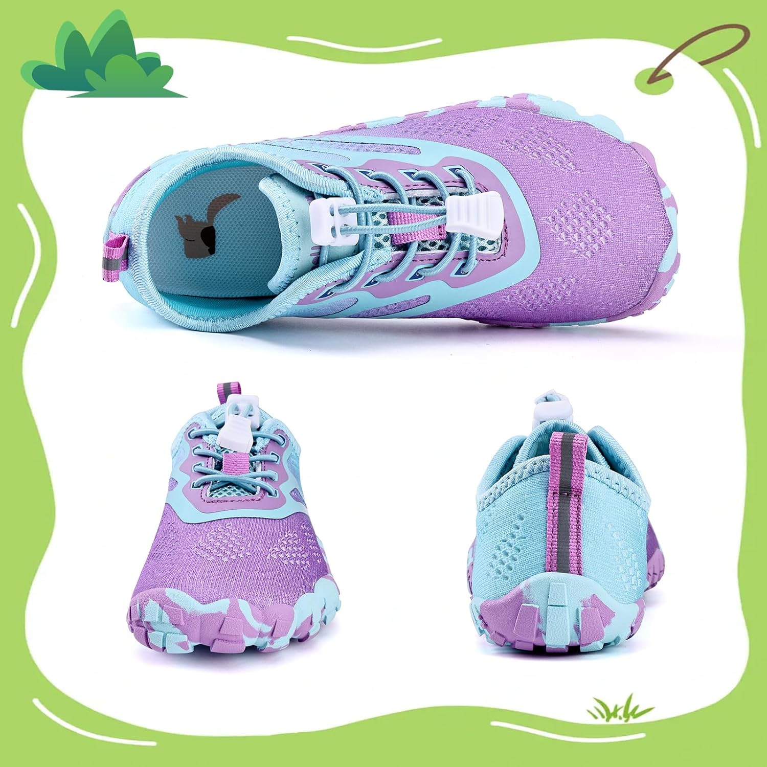 Thumbnail 6 de IceUnicorn Kinder Barfußschuhe für Jungen & Mädchen – leichte Aqua-/Badeschuhe mit atmungsaktivem Textiloberteil