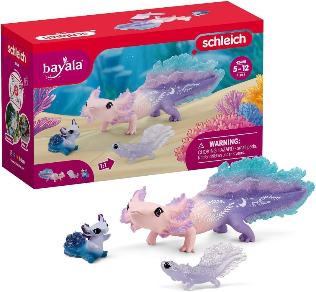 Detalle de Schleich BAYALA Axolote Madre y crías 3 piezas