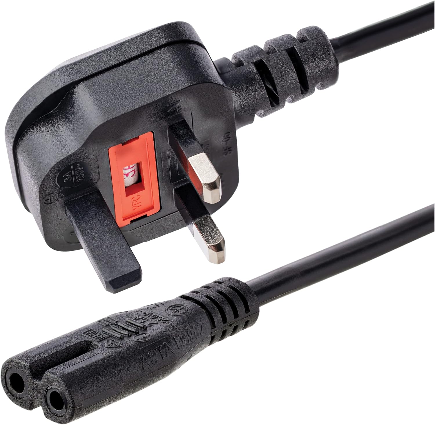 Thumbnail 5 de StarTech.com PXTNB3SUK1M 1m UK laptop power cord (BS 1363 to IEC 60320 C5), black