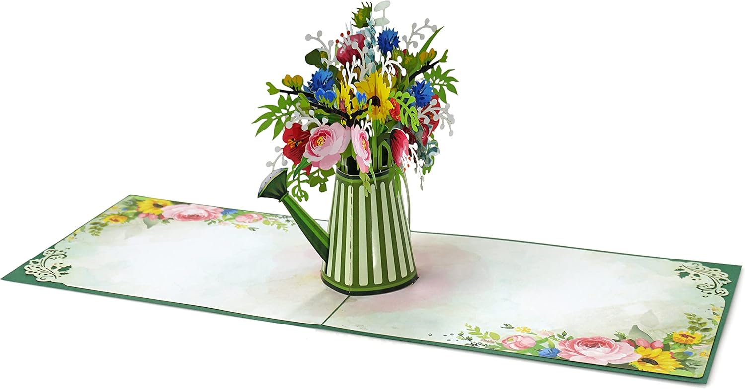 Thumbnail 6 de Cutpopup Watering Can – Flower Pop Up Card: Blumen-Popup-Karte von CUT POPUP.COM