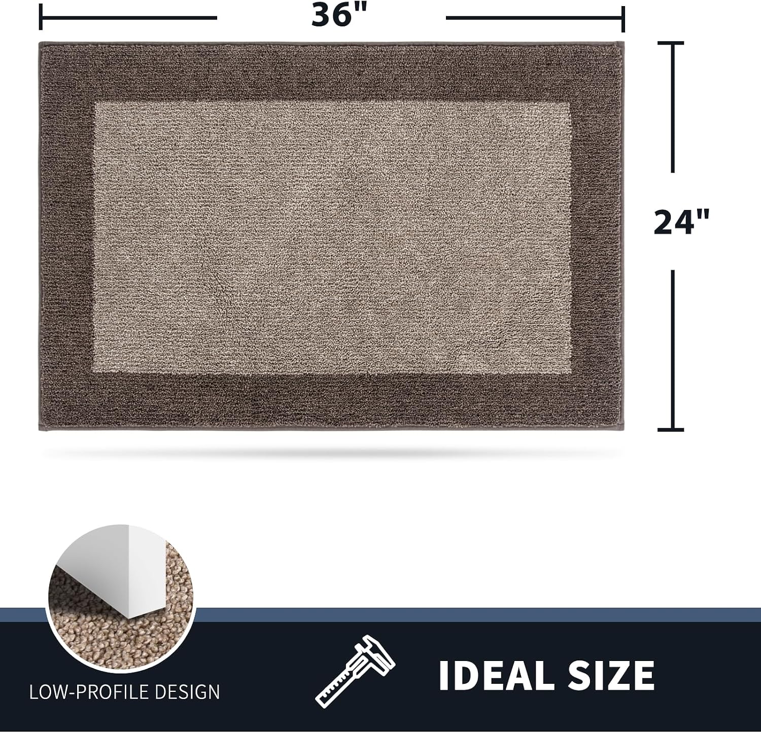 Detalle de Purrugs Dirt Trapping Door Mat 24" x 36" — Non-Slip, Washable Entry Mat for Muddy Shoes & Pet Paws