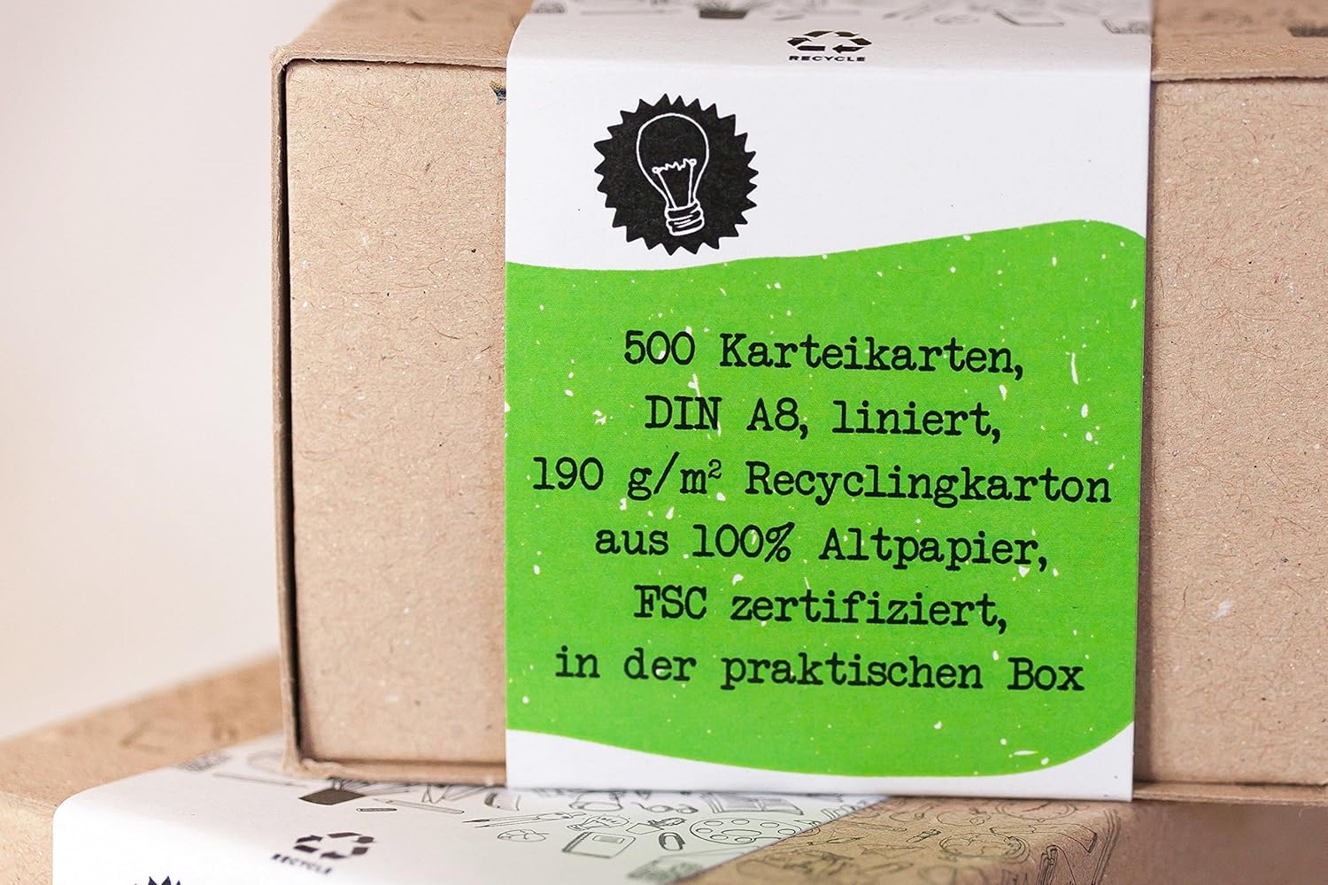 Thumbnail 5 de Liamba Lernkarten A8 im Karteikasten mit 500 Karteikarten und farbigen Trennblättern