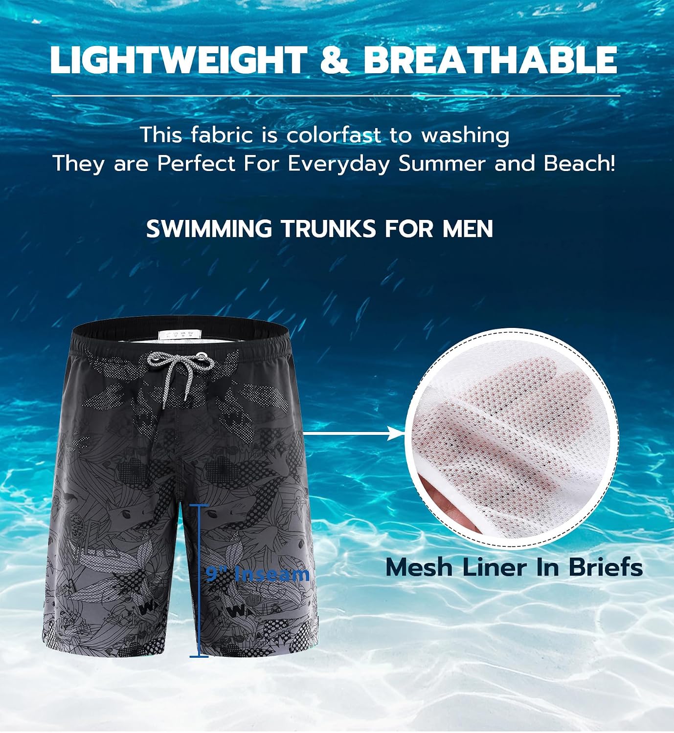 Thumbnail 4 de APTRO Men's Swim Trunks 9" quick-dry swimwear