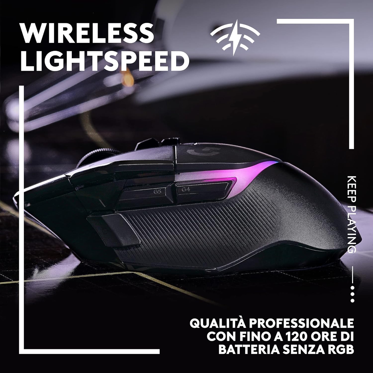 Detalle de Logitech G G502 X PLUS Mouse Gaming Wireless LIGHTSPEED RGB – Precisione e personalizzazione avanzate