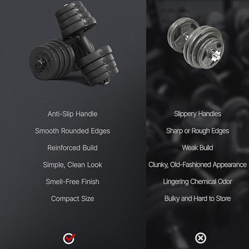 Thumbnail 7 de Yaheetech 30KG Adjustable Dumbbells Set – 2x15KG Free Weights for Home Gym