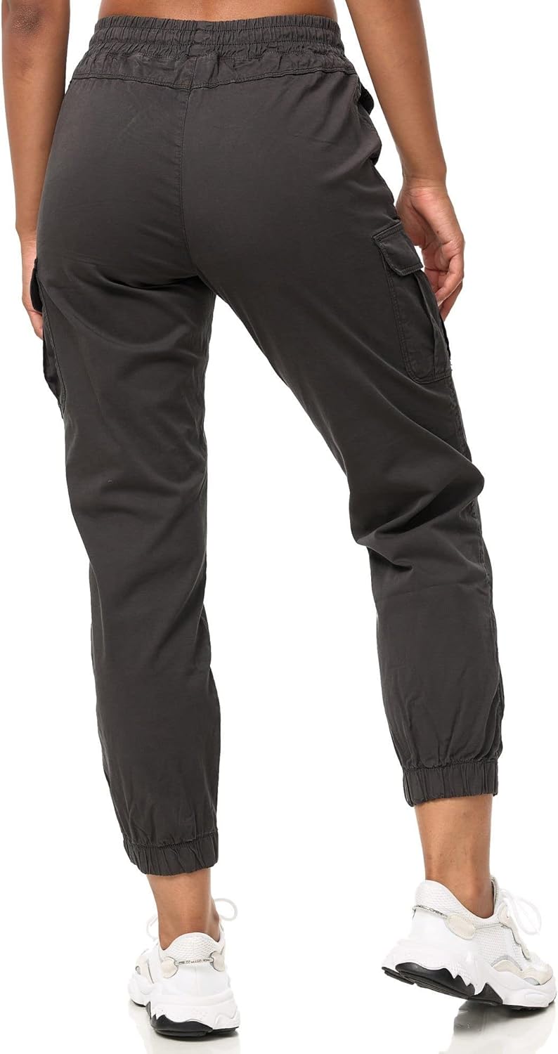 Detalle de Tazzio Cargo Hose Damen F600 – Regular Fit Cargohose aus Baumwollmischung
