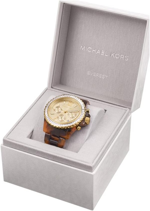 Thumbnail 4 de Michael Kors Montre Everest pour Femme – Chronographe Quartz, boîtier 42 mm et bracelet Acétate tortue