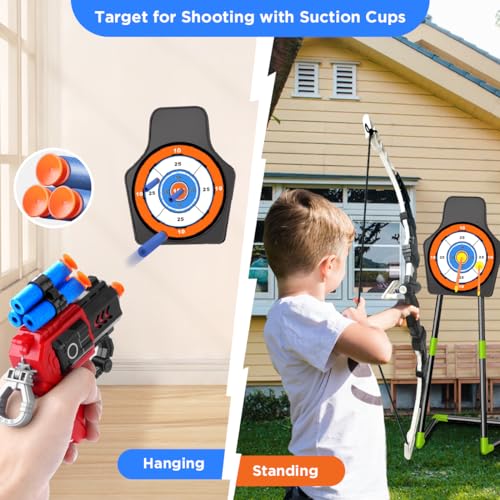 Detalle 2 de VATOS Juego de arco y flecha 🌈 para niños y niñas