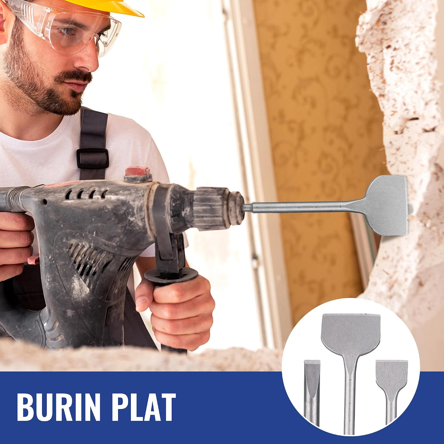 Thumbnail 5 de WORKPRO Jeu de 15 Forets et Burins SDS-Plus – Ensemble Durable pour Béton et Maçonnerie