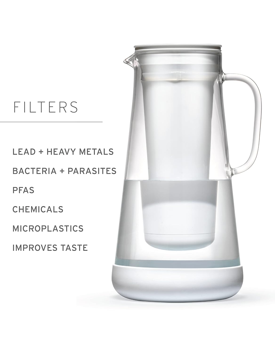 Detalle 2 de LifeStraw Home 7-Cup Water Filter Pitcher (Terrazzo Glass with Silicone Base)