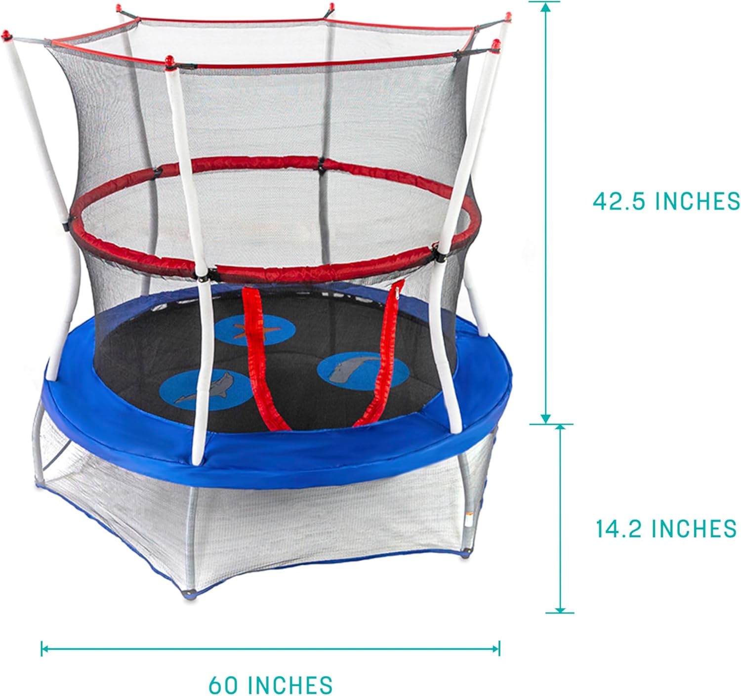 Detalle de Skywalker Trampolines Mini Trampoline with Enclosure Net (for Kids 3–7)